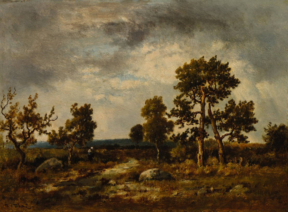 Path Near the Pond of Vipers, Fontainebleau Forest by Narcisse Diaz de la Peña (French, 1807–1876) - Classic Art canvas print
