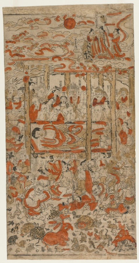 The Parinirvana of the Buddha by  - Classic Painting canvas print