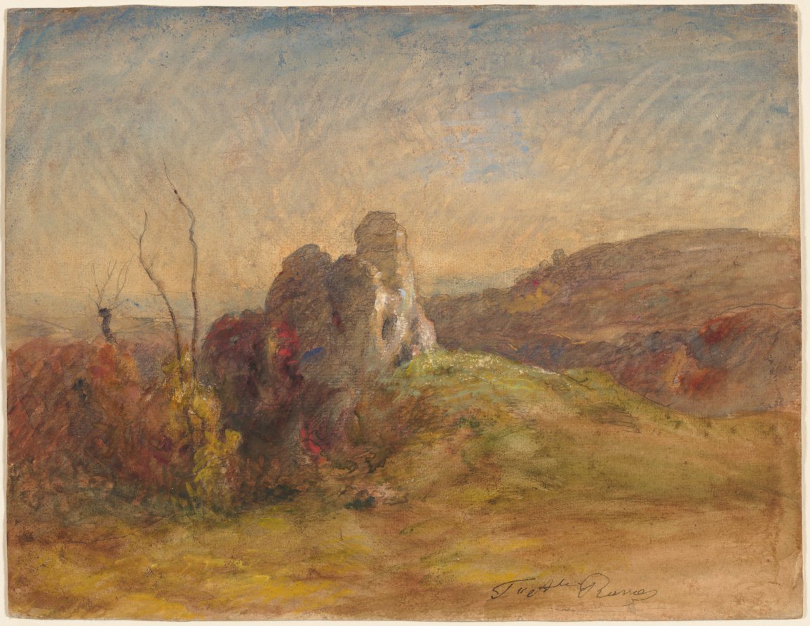 Landscape by François-Auguste Ravier (French, 1814–1895) - Classic Painting canvas print