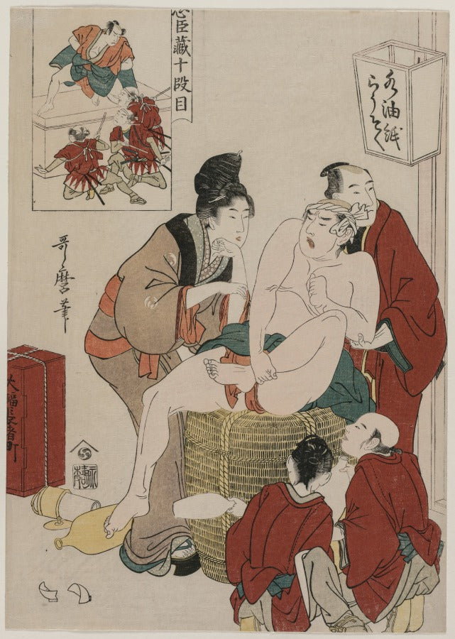 Chushingura Act X of The Storehouse of Loyalty by Kitagawa Utamaro (Japanese, c. 1754–1806) - Classic Painting canvas print