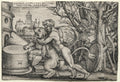 The Labors of Hercules Hercules Strangling the Nemean Lion by Hans Sebald Beham (German, 1500–1550) - Classic Painting canvas print