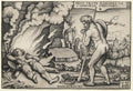 The Labors of Hercules Hercules on his Pyre by Hans Sebald Beham (German, 1500–1550) - Classic Painting canvas print