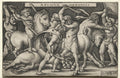 The Labors of Hercules Hercules Defeating the Centaurs by Hans Sebald Beham (German, 1500–1550) - Classic Painting canvas print