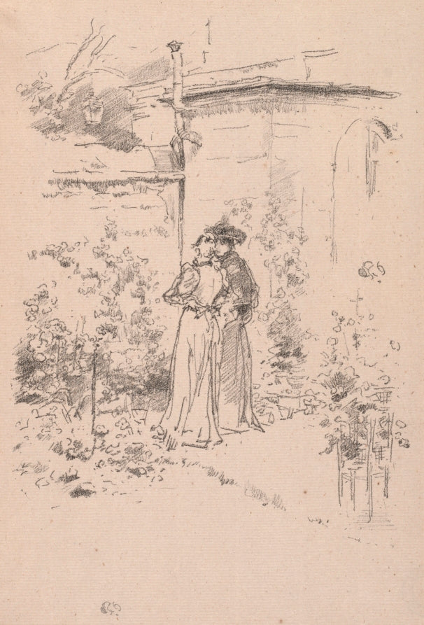 Confidence in the Garden by James McNeill Whistler (American, 1834–1903) - Classic Painting canvas print