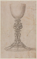 Design for a Chalice recto by Luzio Romano (Italian, active 1528–75) - Classic Art canvas print