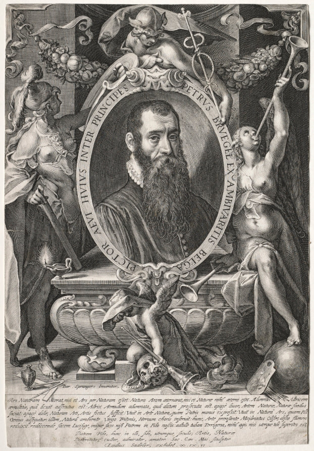 Peter Bruegel by Aegidius Sadeler (Flemish, c. 1570–1629) - Classic Painting canvas print