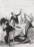 Gentlemen.... here goes a 43rd toast.... to the Temperance Society by Honoré Daumier (French, 1808–1879) - Classic Painting canvas print