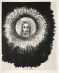 And In the Very Disk of the Sun Shines the Face of Jesus Christ by Odilon Redon (French, 1840–1916) - Symbolist canvas print