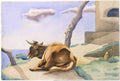 The Patient Cow by Clarence Holbrook Carter (American, 1904–2000) - Classic Painting canvas print