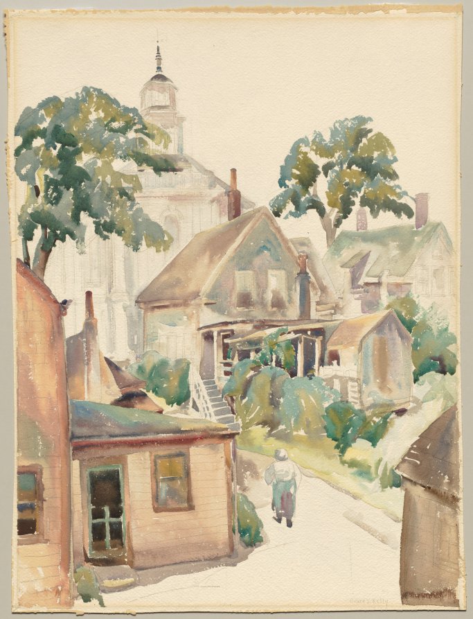 Provincetown Having Its Morning Fog by Grace V. Kelly (American, 1877–1950) - Classic Painting canvas print