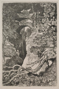 Liber Studiorum  Devil's Bridge, Cardiganshire by John Sell Cotman (British, 1782–1842) - Classic Painting canvas print