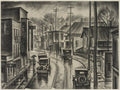 Wet Little Italy by Alpo S. Tuura (American, 1902–1928) - Classic Painting canvas print