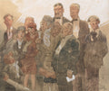 History of a Picture No. 2 The Public by Frank Wilcox (American, 1887–1964) - Classic Art canvas print
