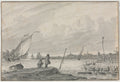 View of Alkmaar with Boats by  - Classic Painting canvas print