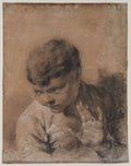 A Portrait of the Artist's Son Giacomo by Giovanni Battista Piazzetta (Italian, 1682–1754) - Classic Art canvas print