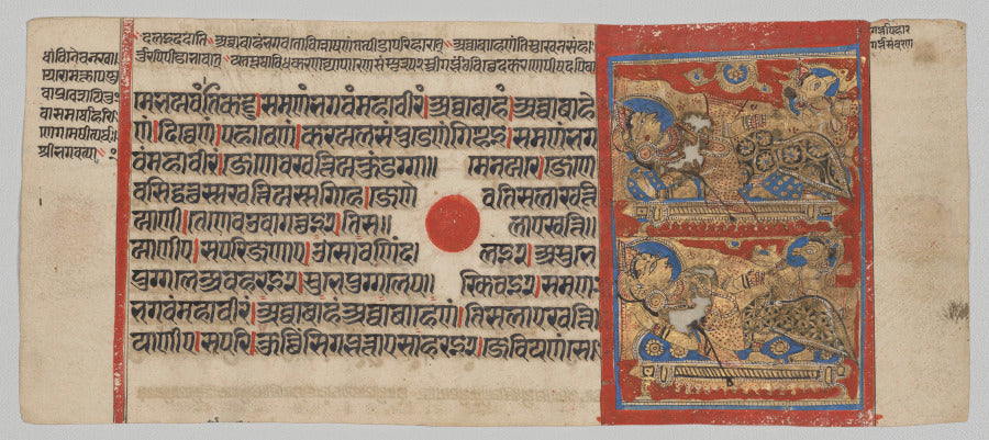 Transfer of the Embryo of Mahavira, Folio 12 recto, from a Kalpa-sutra by  - Classic Art canvas print