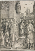The Power of Women The Poet Virgil Suspended in a Basket by Lucas van Leyden (Netherlandish, 1494–about 1533) - Classic Painting canvas print