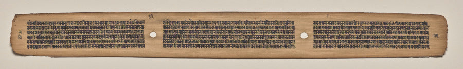 Text, Folio 33 verso, from a Manuscript of the Perfection of Wisdom in Eight Thousand Lines Ashtasahasrika Prajnaparamita-sutra by  - Classic Art canvas print