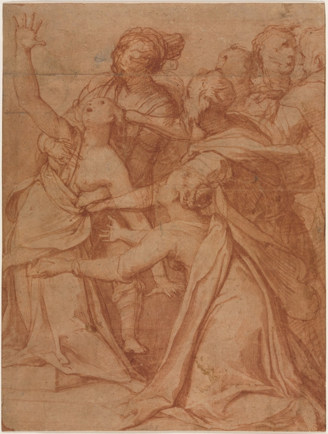 A Miracle of Saint Philip Benizzi The Healing of a Demoniac Woman by Taddeo Zuccaro (Italian, 1529–1566) - Classic Painting canvas print
