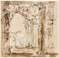 Sketch of the Labyrinth of the Villa Pisani by Francesco Guardi (Italian, 1712–1793) - Classic Painting canvas print
