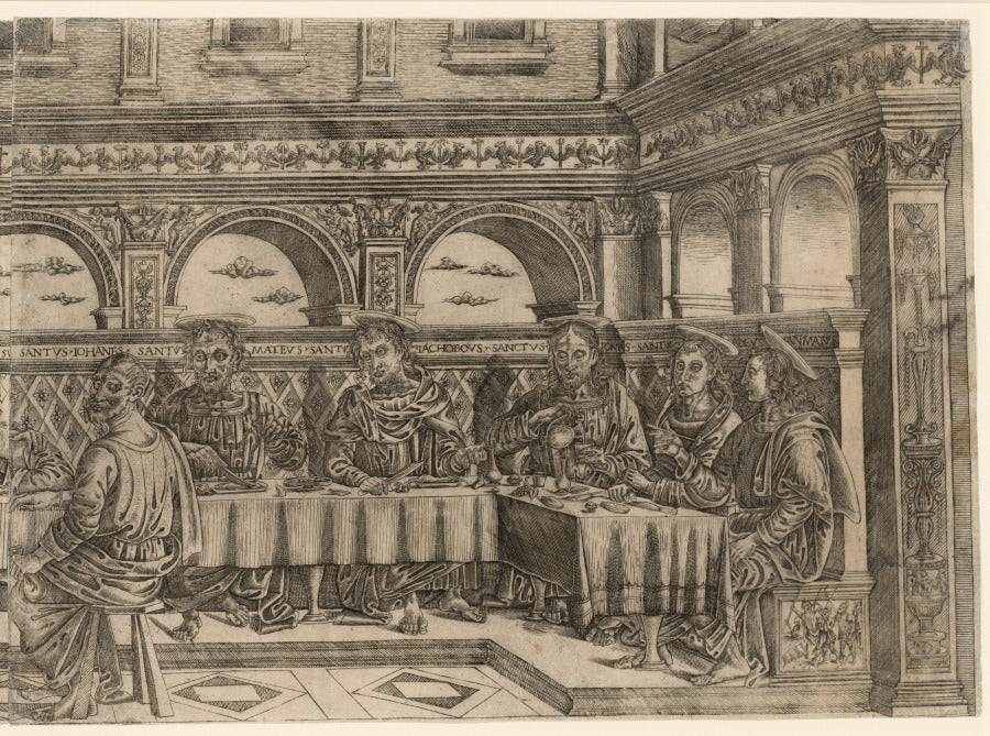 The Last Supper by Lucantonio degli Uberti (Italian) - Classic Painting canvas print