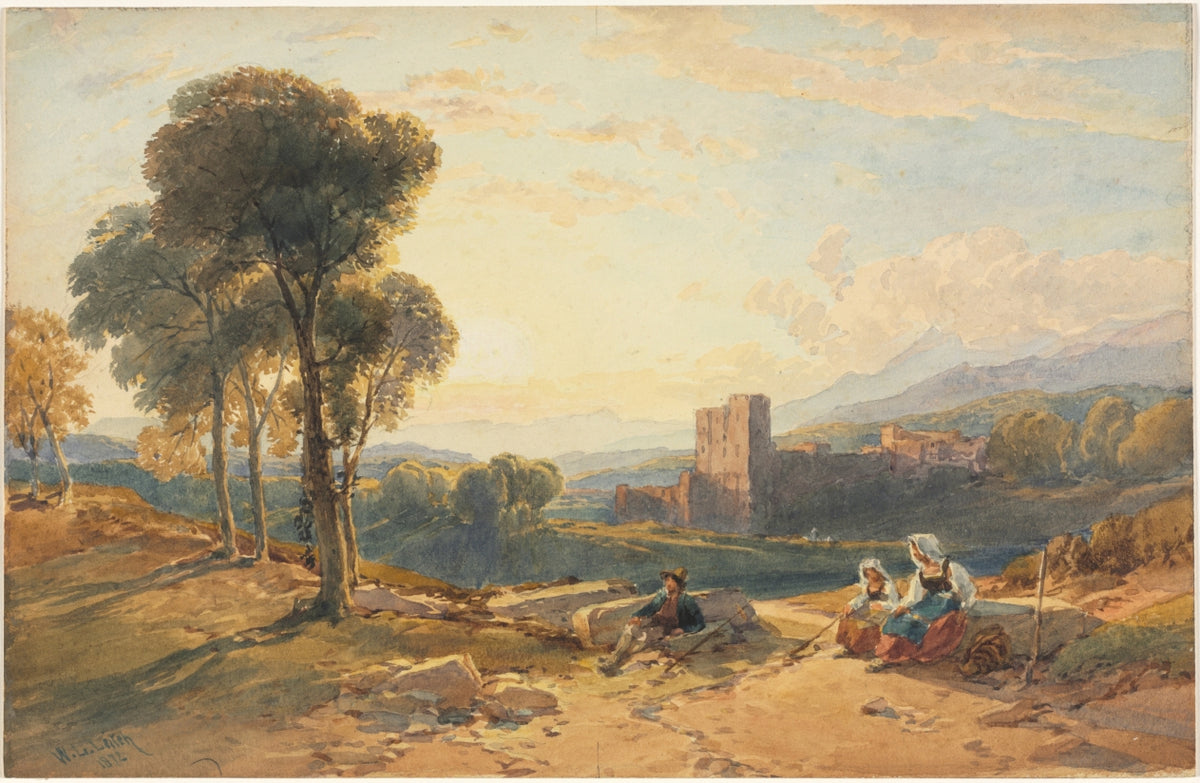 Landscape, Italy by William Leighton Leitch (British, 1804–1883) - Classic Painting canvas print