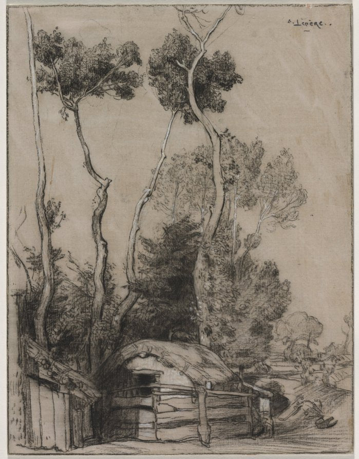 Landscape with Cottages by Auguste Louis Lepère (French, 1849–1918) - Classic Painting canvas print