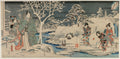 The Snowy Garden by Utagawa Hiroshige (Japanese, 1797–1858) - Classic Painting canvas print