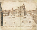 Eighteen Views of Rome The Church of the Ges by Lievin Cruyl (Flemish, c. 1640-c. 1720) - Classic Painting canvas print