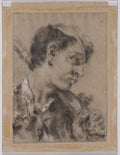 Head of a Young Man in Profile with a Gun over His Shoulder by Giovanni Battista Piazzetta (Italian, 1682–1754) - Classic Painting canvas print