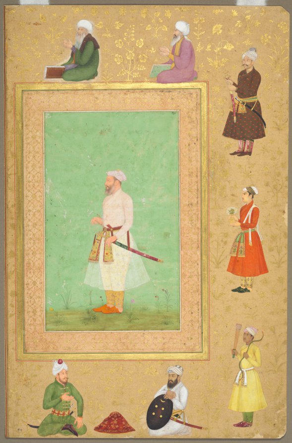Portrait of Asaf Khan 15691641, from the Late Shah Jahan Album by  - Classic Art canvas print