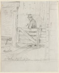 Resting on the Fence by William Sidney Mount (American, 1807–1868) - Classic Painting canvas print