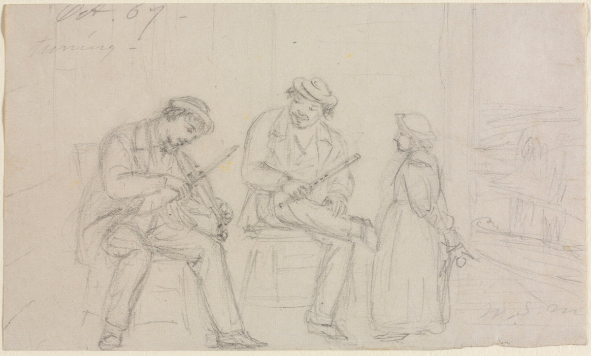 Tuning by William Sidney Mount (American, 1807–1868) - Classic Painting canvas print