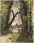 View of the Institut de France from the Foot of the Pont Royal by Henri Joseph Harpignies (French, 1819–1916) - Classic Art canvas print