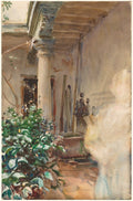The Patio by John Singer Sargent (American, born Italy, 1856–1925) - Classic Art canvas print
