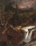 The Clove - A Storm Scene in the Catskill Mountains by Jasper F. Cropsey (American, 1823–1900) - Classic Art canvas print
