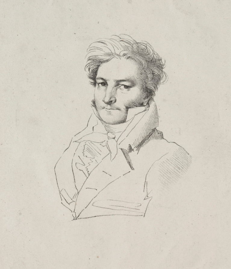 Portrait of a Man Jacques Marguet de Norvins by Jean-Auguste-Dominique Ingres (French, 1780–1867) - Classic Painting canvas print