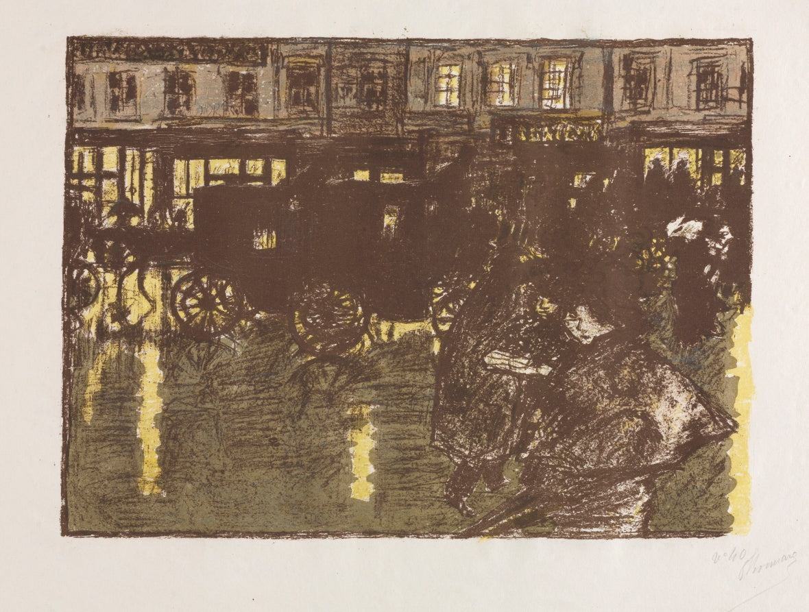 Street at Evening in the Rain by Pierre Bonnard (French, 1867–1947) - Classic Painting canvas print