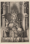 Christ the Redeemer Salvator Mundi by Israhel van Meckenem (German, c. 1440–1503) - Classic Painting canvas print