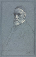 George Frederic Watts, R.A. by Alphonse Legros (French, 1837–1911) - Classic Painting canvas print