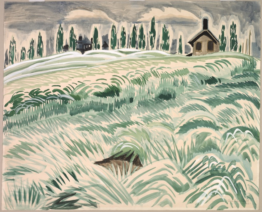Hillside by Charles Burchfield (American, 1893–1967) - Classic Art canvas print