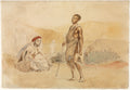 Moroccans in the Countryside by Eugène Delacroix (French, 1798–1863) - Classic Painting canvas print