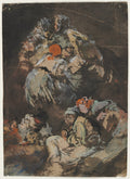 Figures by Eugenio Lucas Velázquez (Spanish, 1817–1870) - Classic Painting canvas print