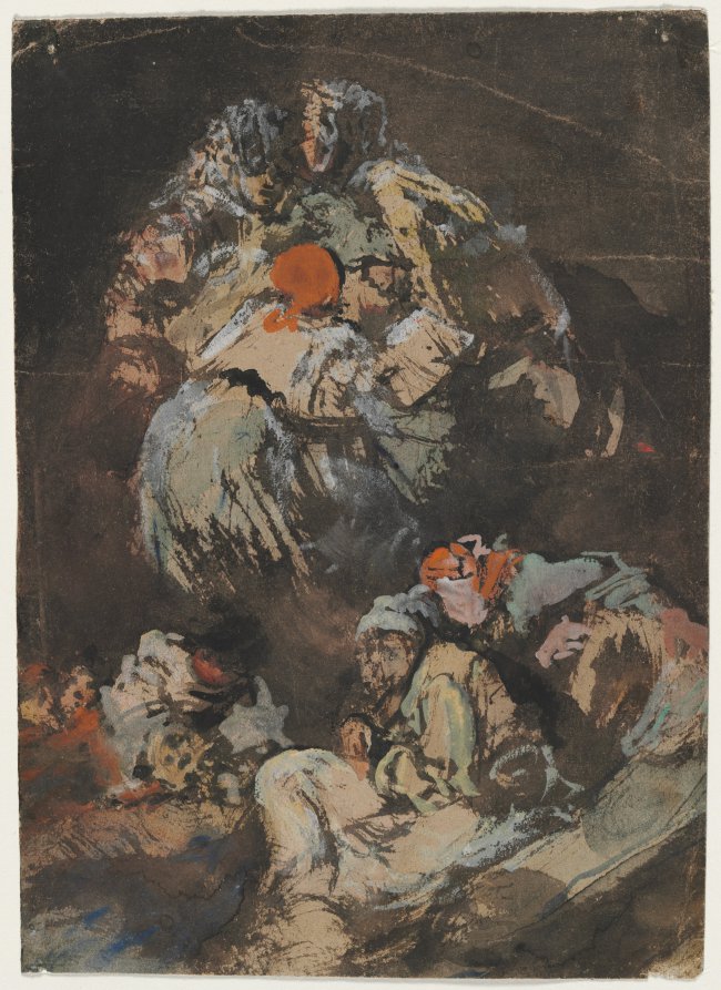 Figures by Eugenio Lucas Velázquez (Spanish, 1817–1870) - Classic Painting canvas print