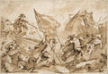 Jacopo Marcello Directing the Assault of Gallipoli by Antonio Guardi (Italian, 1699–1760) - Classic Painting canvas print