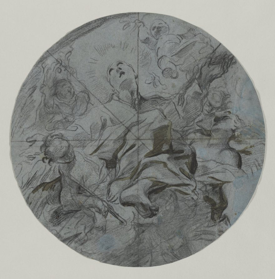 Apotheosis of a Saint recto by Giovanni Battista Benaschi (Italian, 1636–1688) - Classic Painting canvas print
