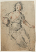 Allegorical Figure by Bernardo Strozzi (Italian, 1581?-1644) - Classic Painting canvas print