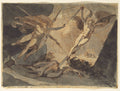 Satan Starts from the Touch of Ithuriel's Spear by Henry Fuseli (Swiss, 1741–1825) - Classic Art canvas print