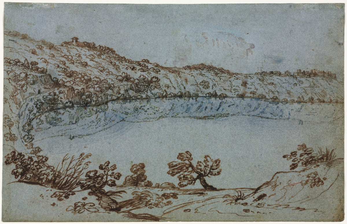 View of Lake Nemi recto by  - Classic Painting canvas print