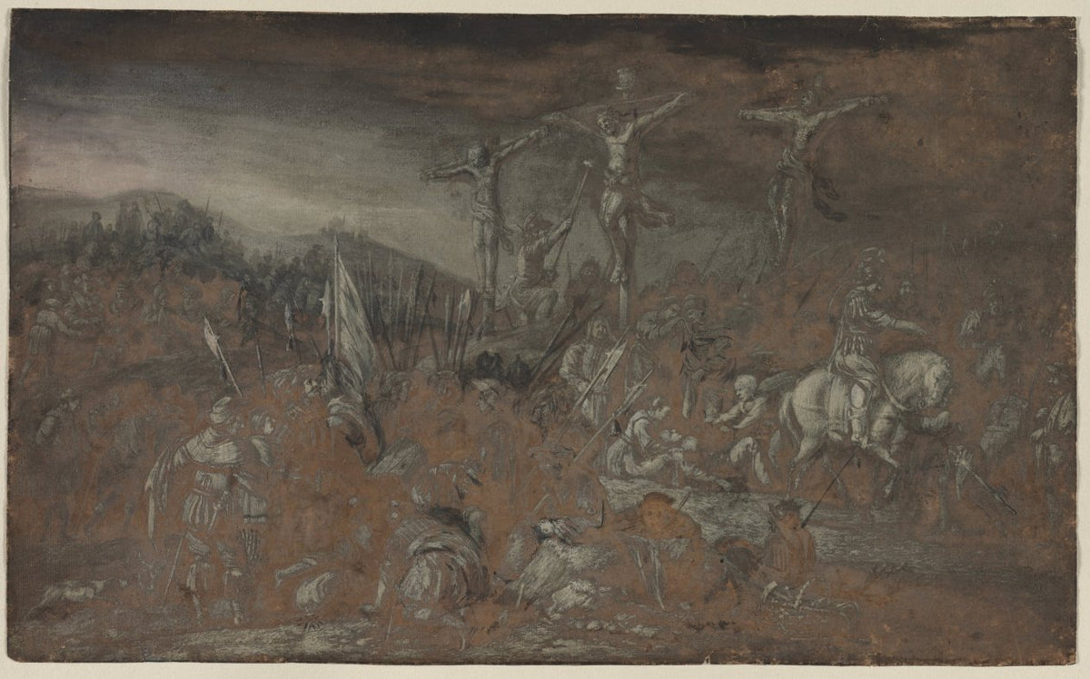The Crucifixion by Gerrit van Battem (Dutch, c. 1636–1684) - Classic Painting canvas print